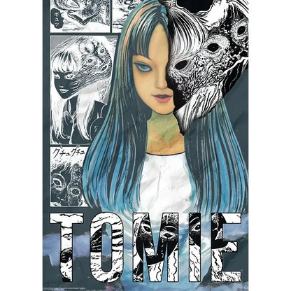 Retro cool girl b&w anime framed poster bedroom wall art