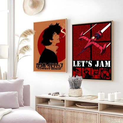 DecorBites™ Retro Cowboy Bebop Anime Poster for Home Decor