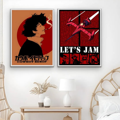 DecorBites™ Retro Cowboy Bebop Anime Poster for Home Decor