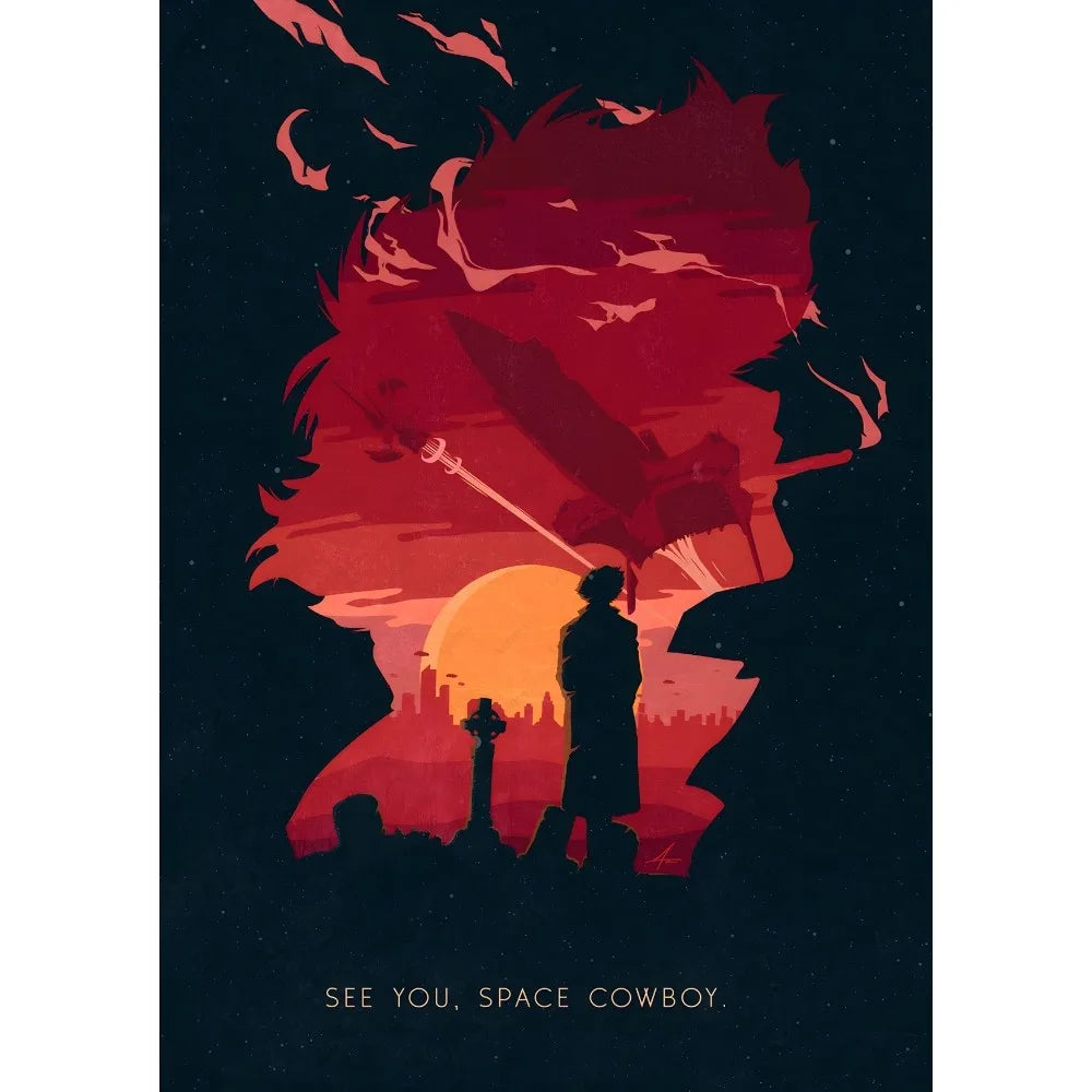 DecorBites™ Retro Cowboy Bebop Anime Poster for Home Decor