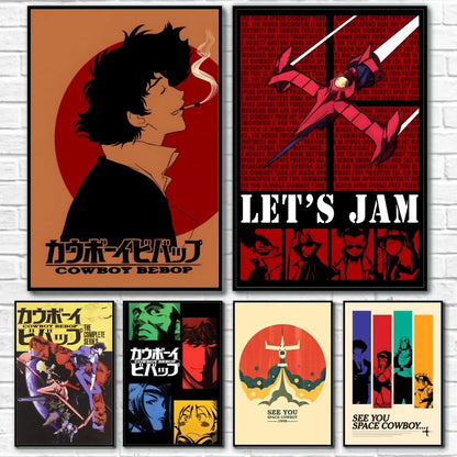 DecorBites™ Retro Cowboy Bebop Anime Poster for Home Decor