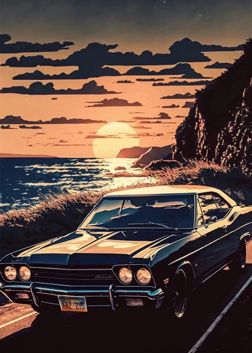 DecorBites™ Retro Japanese GTR Luxury Car Canvas Wall Art