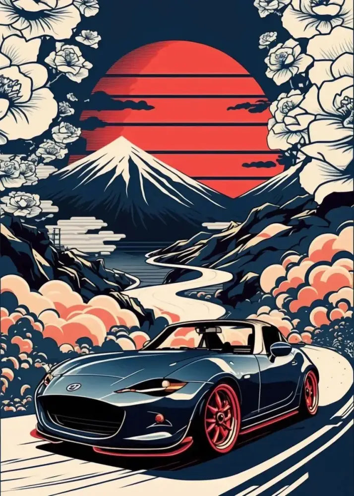 Retro black gtr luxury car wall art bedroom canvas decor