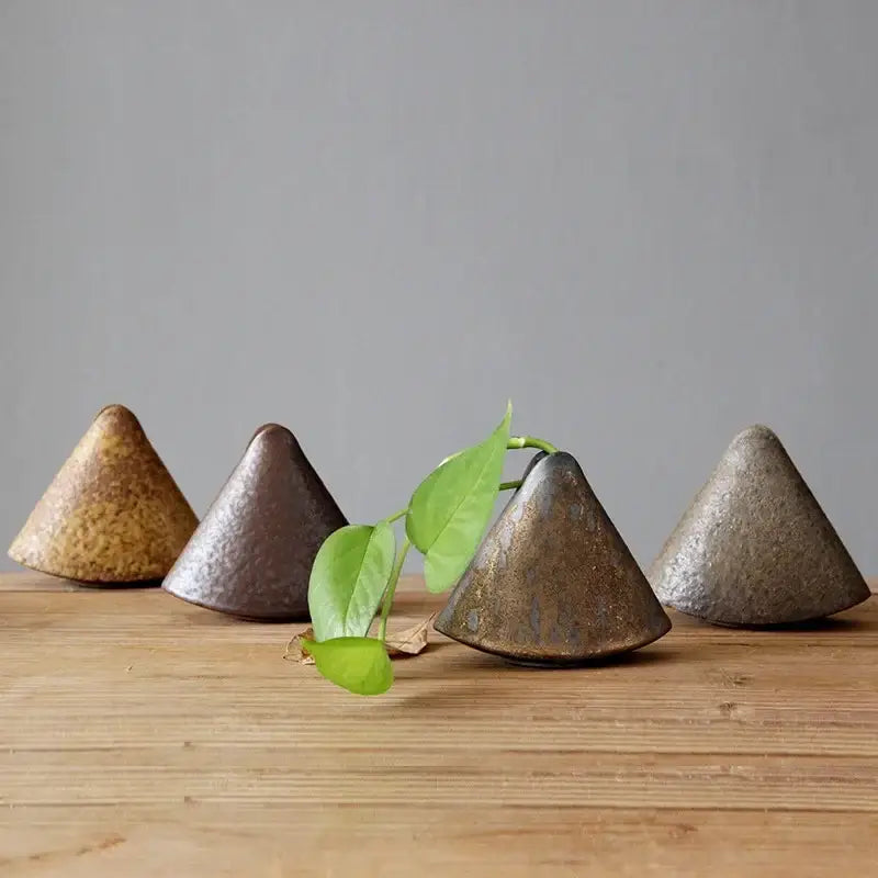 Retro zen matte ceramic pottery vase ornaments dining room tea ceremony