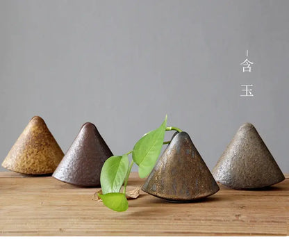 Retro zen matte ceramic pottery vase ornaments dining room tea ceremony