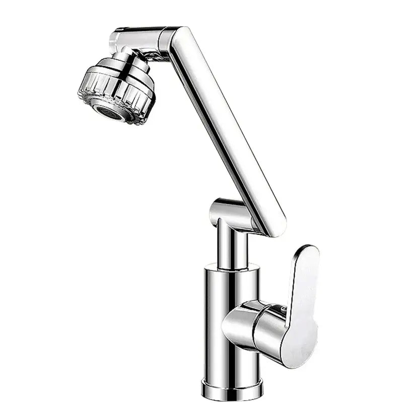 Modern matte black rotating dual-mode faucet kitchen mechanical arm