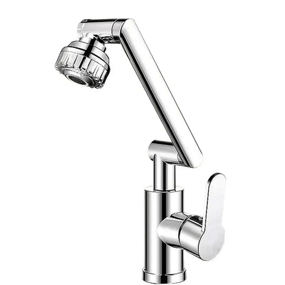 Modern matte black rotating dual-mode faucet kitchen mechanical arm