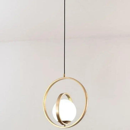 DecorBites™ Rotating Gold Ring Pendant Light