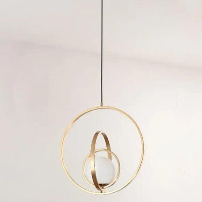 DecorBites™ Rotating Gold Ring Pendant Light