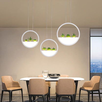 DecorBites™ Round Planter LED Chandelier