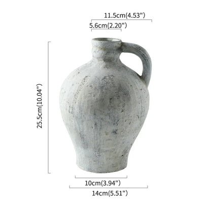 DecorBites™ Rustic Handmade Ceramic Vase for Home Decor