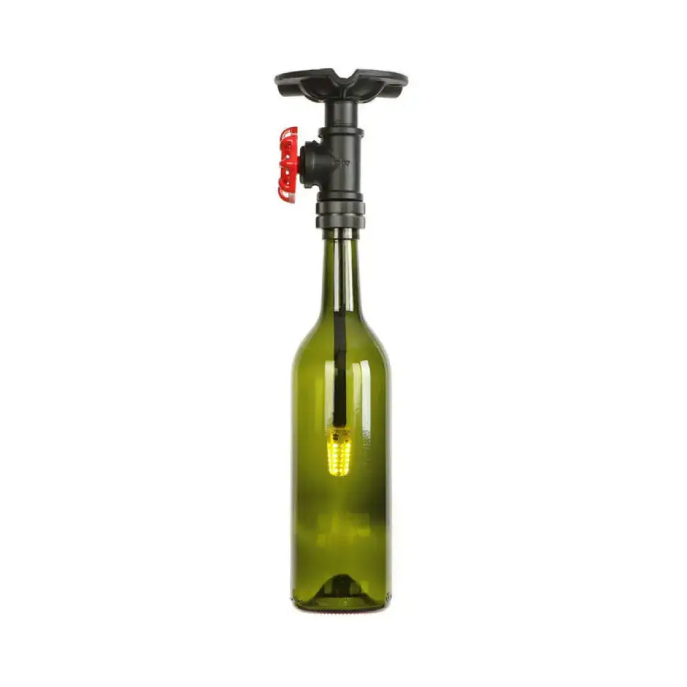 Rustic single light bottle glass semi flush kitchen lamp