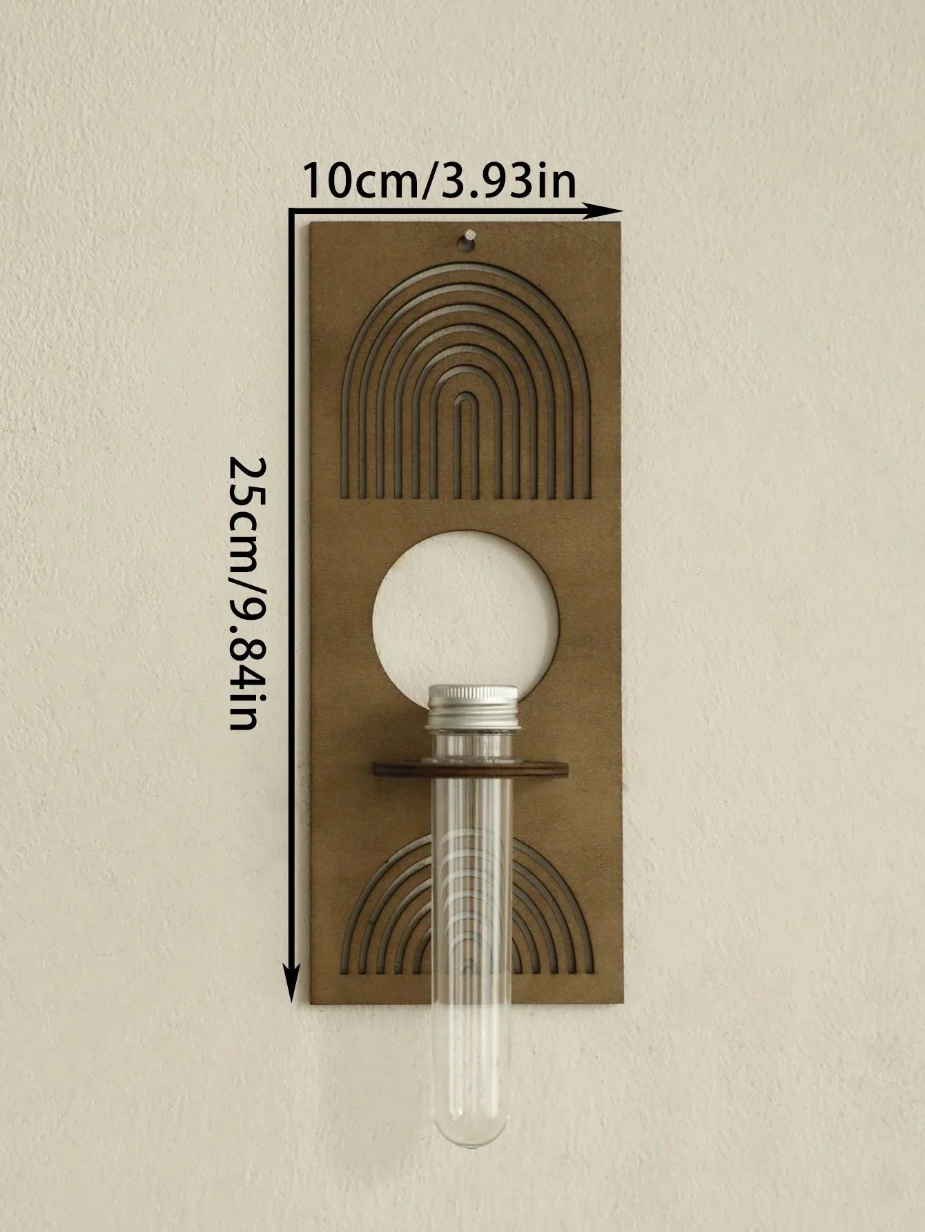 DecorBites™ Rustic Wood Wall Vase for Greenery