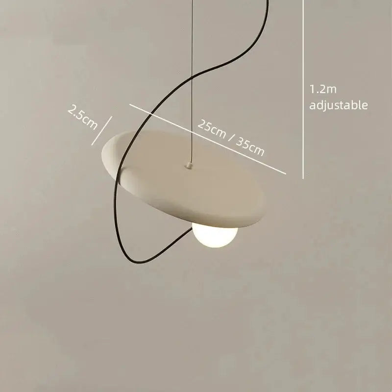 Modern black and wood scandinavian pendant light dining room