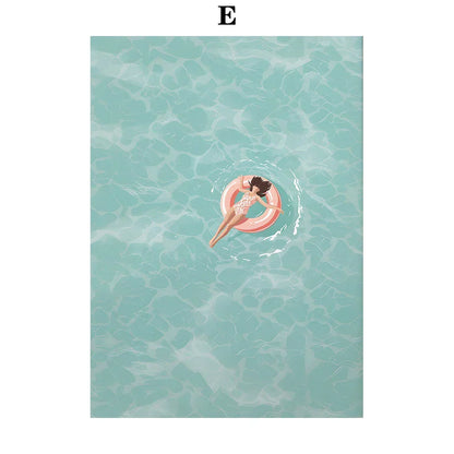 DecorBites™ Serene Beach Watercolor Canvas Art Print