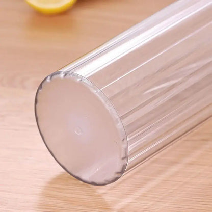 Ribbed shatterproof clear acrylic flower vase for dining room