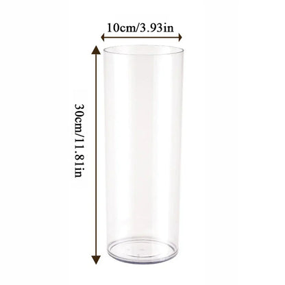 DecorBites™ Shatterproof Tall Transparent Acrylic Flower Vase