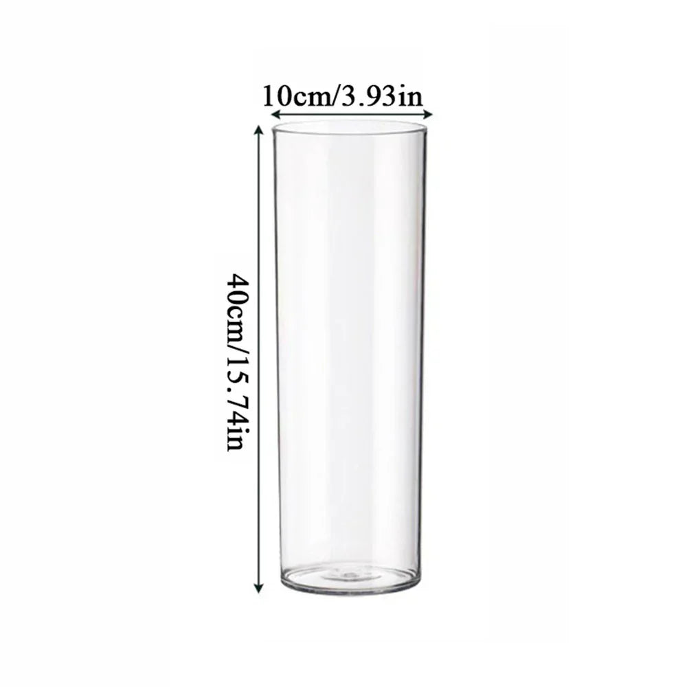 DecorBites™ Shatterproof Tall Transparent Acrylic Flower Vase