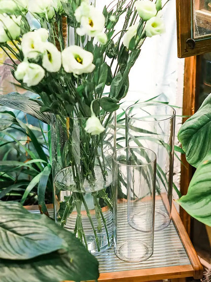 Shatterproof tall transparent acrylic flower vase living room decor