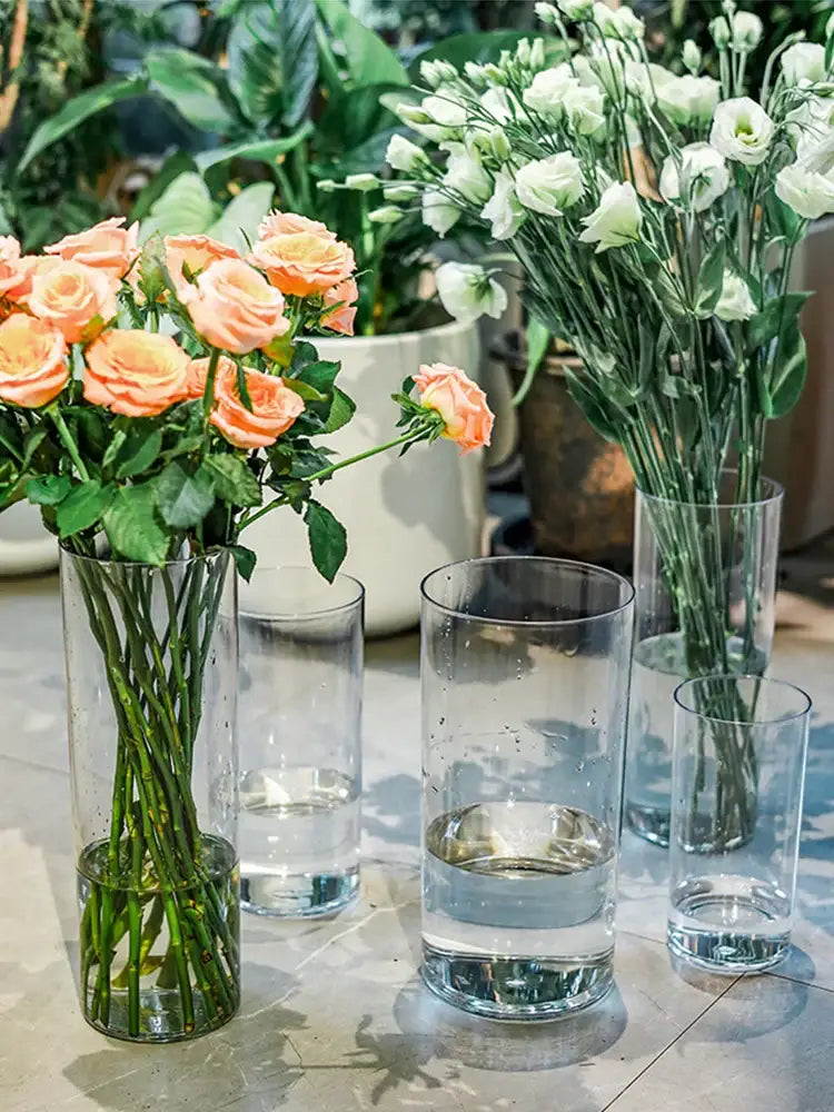 Shatterproof tall transparent acrylic flower vase living room decor