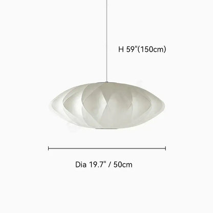 Modern ribbed white led pendant lamp – dining room geometric light
