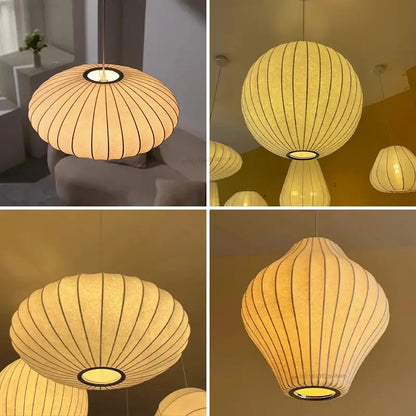 Modern ribbed white led pendant lamp – dining room geometric light