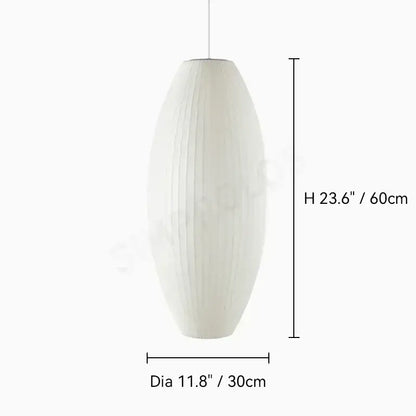Modern ribbed white led pendant lamp – dining room geometric light