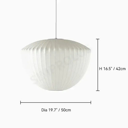 Modern ribbed white led pendant lamp – dining room geometric light