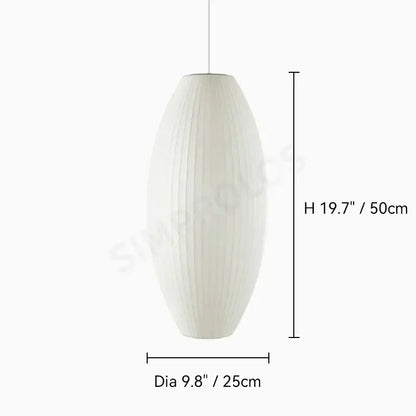 Modern ribbed white led pendant lamp – dining room geometric light