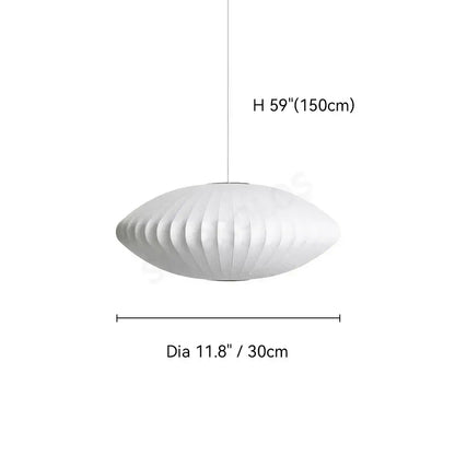 Modern ribbed white led pendant lamp – dining room geometric light