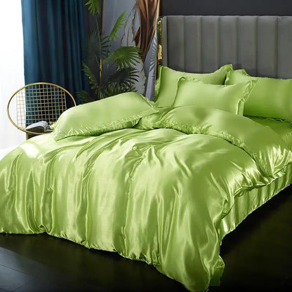 Luxury rose gold satin bedding set – bedroom duvet cover
