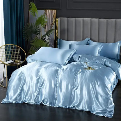 Luxury rose gold satin bedding set – bedroom duvet cover