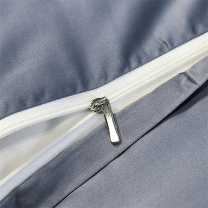 Toile blue & white eucalyptus fiber duvet cover bedroom set