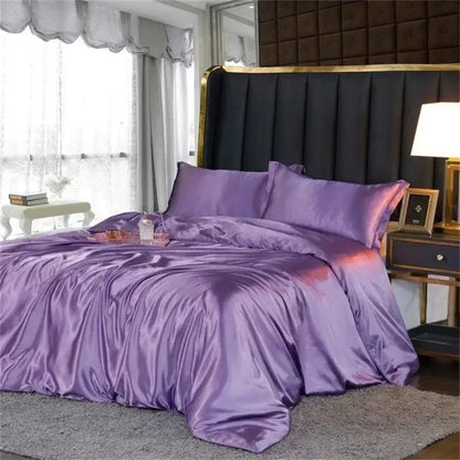 Luxurious chocolate brown mulberry silk bedding set bedroom duvet cover