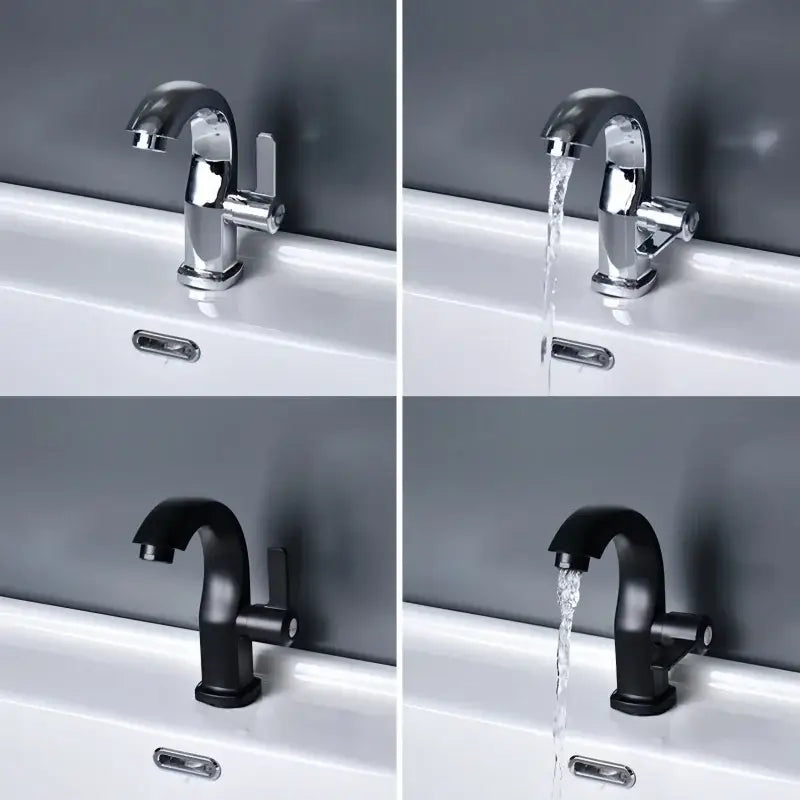 Modern chrome & matte black single lever water purifier kitchen faucet