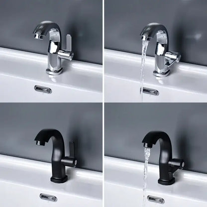 Modern chrome & matte black single lever water purifier kitchen faucet