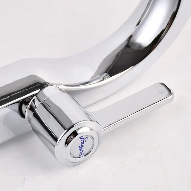 Modern chrome & matte black single lever water purifier kitchen faucet