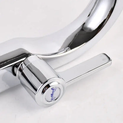 Modern chrome & matte black single lever water purifier kitchen faucet