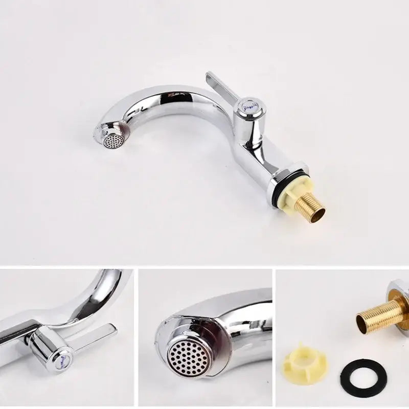 Modern chrome & matte black single lever water purifier kitchen faucet