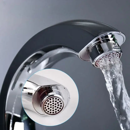 Modern chrome & matte black single lever water purifier kitchen faucet