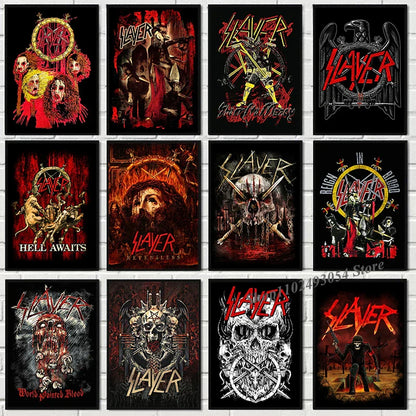 DecorBites™ Slayer Heavy Metal Band Album Poster Canvas Art