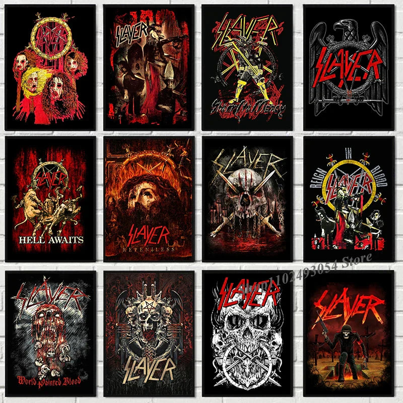 DecorBites™ Slayer Heavy Metal Band Album Poster Canvas Art