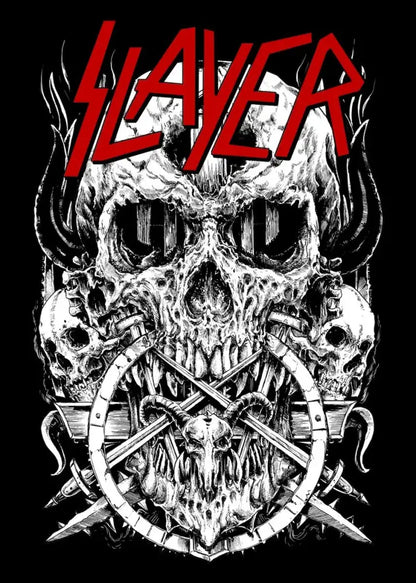Slayer heavy metal black & red canvas posters bedroom wall art