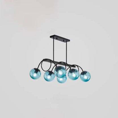 Modern black 5 globe glass chandelier dining room light 110v-120v