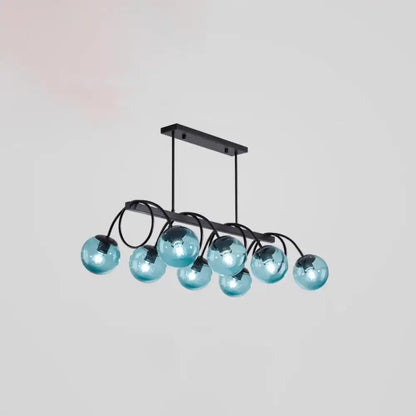 Modern black 5 globe glass chandelier dining room light 110v-120v
