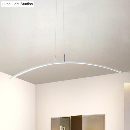 Modern white arch island led pendant light for dining room
