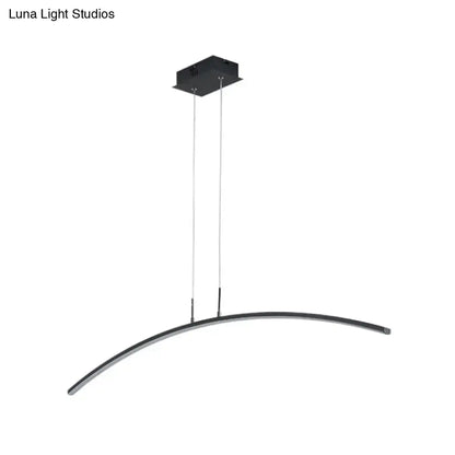 Modern white arch island led pendant light for dining room