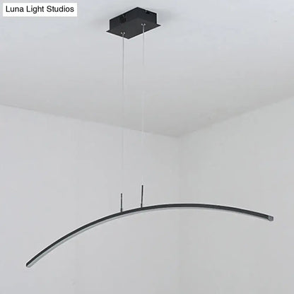 Modern white arch island led pendant light for dining room