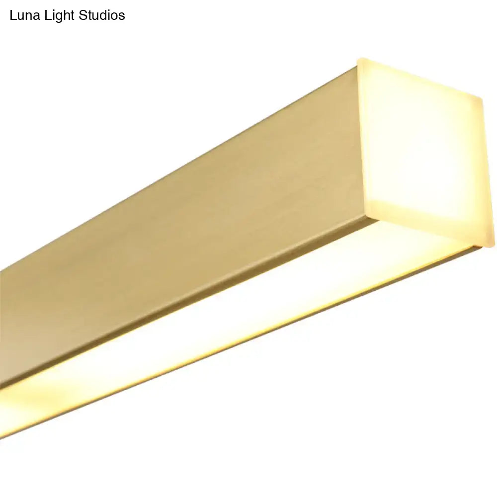 Modern gold pole shaped led suspension lighting dining room pendant
