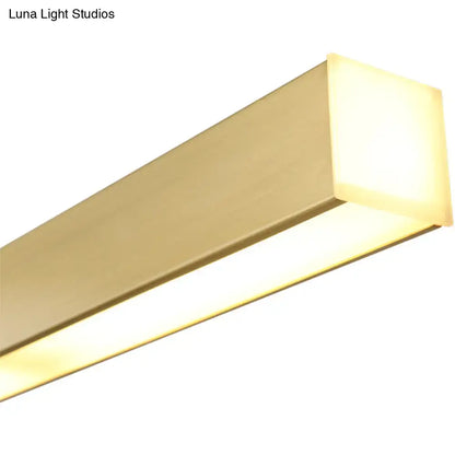 Modern gold pole shaped led suspension lighting dining room pendant